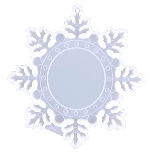 Xuanxi Silikonform, Schneeflocken-Spiegel, Bilderrahmen, Ornamente, Silikonformen, geeignet für Epoxidharz, DIY, Handwerk, Schmuckherstellung, Heimdekoration von Xuanxi