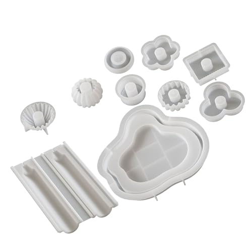 Xuanxi Stapelbare Silikonformen für Säulen, Seife, Fondant, Schokolade, Backwerkzeug, kreativ, 10 Stück von Xuanxi