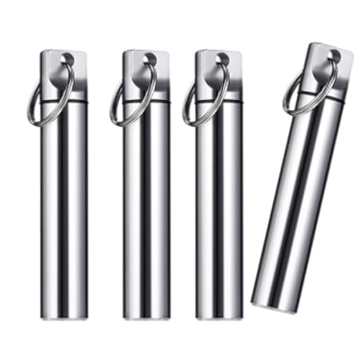 Xuanxi Tragbarer Zahnstocherbehälter aus Aluminiumlegierung, versiegelter Metallbehälter, Zahnstocherspender für Reisen, Zuhause, Küche, Aufbewahrung, Mehrzweck-Pillendose aus Metall von Xuanxi