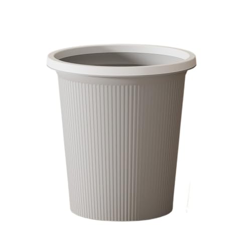 Mülleimer, Deckelloser Küchenmülleimer mit Druckring, einfacher Badezimmermülleimer for den Haushalt(Gray,S) von Xuanyingfafafa