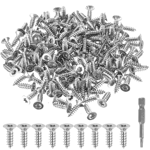160 Stück Edelstahl Holzschrauben TORX Schrauben Set, Selbstschneidende Schrauben Edelstahlschrauben Blechschrauben, Flachkopfschrauben für Möbel, mit 50mm T10 Schraubendreher 160 Stück Edelstahl Holzschrauben TORX Schrauben Set, Selbstschneidende Schrauben Edelstahlschrauben Blechschrauben, Flachkopfschrauben für Möbel, mit 50mm T10 Schraubendreher von Xujinsongg