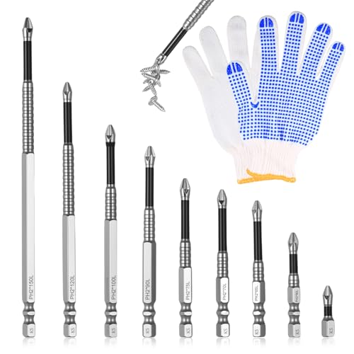 9 Hochmagnetischer Schraubendreher-bohrer-satz,High Magnetic Screwdriver Drill Bit Set,Hochmagnetischer Schraubendreher-bohrer-bit-satz,Magnetische Bits für Akkuschrauber Schlagbohrmaschine,25-150mm 9 Hochmagnetischer Schraubendreher-bohrer-satz,High Magnetic Screwdriver Drill Bit Set,Hochmagnetischer Schraubendreher-bohrer-bit-satz,Magnetische Bits für Akkuschrauber Schlagbohrmaschine,25-150mm von Xujinsongg
