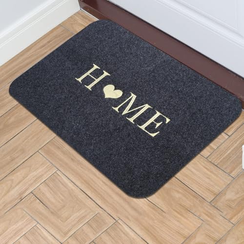 Xujinsongg 2 STK Fußmatte Willkommen, Fußabtreter, Sauberlaufmatte, Schmutzfangmatte, Türmatte für Eingangsbereich Haustür Innen Außen, Waschbar und rutschfest - 40x60 cm von Xujinsongg