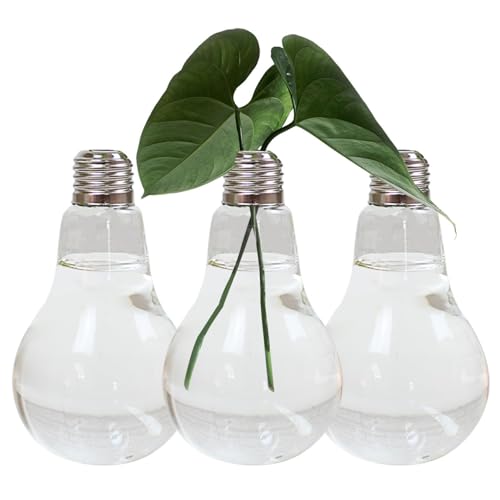 Xujuika Glühbirne Vase, Glühbirne Blumenvase, Transparente Luftpflanzenvase Moderne Pflanzgefäßvase für Moderne Heimdekoration von Xujuika