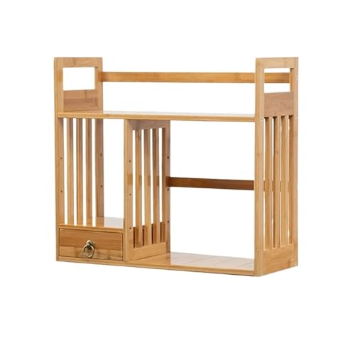 Bücherregal Wohnzimmermöbel Schreibtisch-Aktenorganisator aus Bambus mit Schublade, 2-stufiger Schreibtisch-Organizer und Zubehör, offenes stapelbares Aufbewahrungsregal, for Schul- und Heimbürobedarf Bücherregal Wohnzimmermöbel Schreibtisch-Aktenorganisator aus Bambus mit Schublade, 2-stufiger Schreibtisch-Organizer und Zubehör, offenes stapelbares Aufbewahrungsregal, for Schul- und Heimbürobedarf von Xumh2024-3