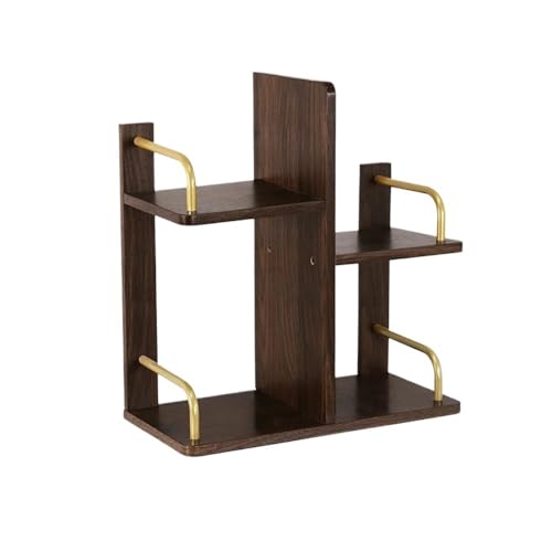 Bücherregal Wohnzimmermöbel Schreibtisch-Bücherregal aus künstlichem Brett in schwarzer Walnussfarbe, mit goldenem Eisenrohr-Aufbewahrungsorganisator, Ausstellungsregal for Arbeits- und Bürobedarf für Bücherregal Wohnzimmermöbel Schreibtisch-Bücherregal aus künstlichem Brett in schwarzer Walnussfarbe, mit goldenem Eisenrohr-Aufbewahrungsorganisator, Ausstellungsregal for Arbeits- und Bürobedarf für von Xumh2024-3