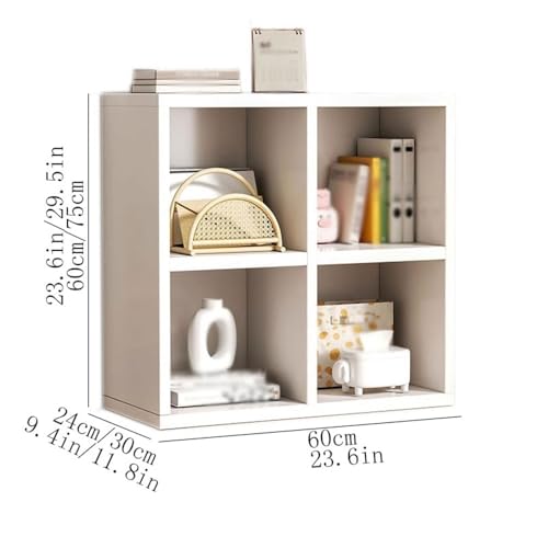 Bücherregal Wohnzimmermöbel Weißes, freistehendes Bücherregal mit vier Fächern, Desktop-Regal mit Dichtebrett, Aufbewahrungsregal for Bürobücher, Organizer und Zubehör für Wohnzimmer,Schlafzimmer(L60x Bücherregal Wohnzimmermöbel Weißes, freistehendes Bücherregal mit vier Fächern, Desktop-Regal mit Dichtebrett, Aufbewahrungsregal for Bürobücher, Organizer und Zubehör für Wohnzimmer,Schlafzimmer(L60x von Xumh2024-3