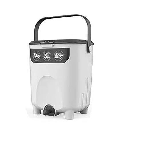 Lebensmittelabfälle Komposteimer, Kompost-Starter-Kit, Arbeitsplatten-Kompostbehälter for die Küche, Kompostbehälter mit Kompost, flüssigem Lebensmittelrecycler den Innenbereich(Weiß) von Xumh2024-3