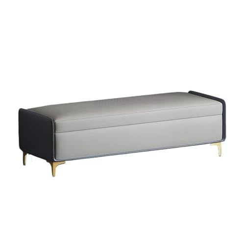 Sitzbank Polsterbank Bett-Endhocker, Schlafzimmer-Schuhwechselhocker, Eingangsbank, Bekleidungsgeschäft, Garderobenhocker, Ruhesofa, Aufbewahrungshocker Sitzhocker Schlafzimmer(Grigio,Klein) von Xumh2024-3