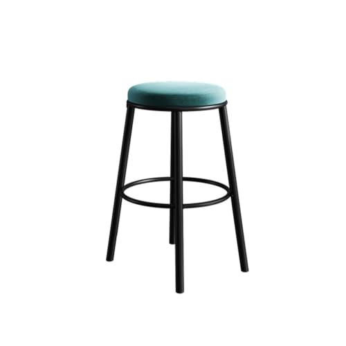 Xumh2024-3 Barhocker Tresenhocker Backless Bar Counter Chair Minimalist Bar Restaurant High Legged Chair Wrought Iron Stool with Blue Legs Moderner Barstuhl Küchenhocker(XS) von Xumh2024-3