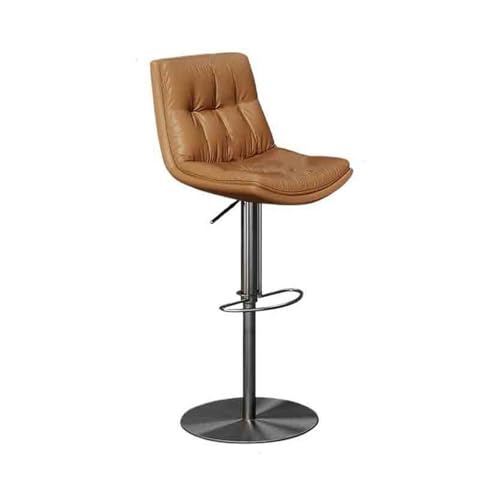 Xumh2024-3 Barhocker Tresenhocker Barhocker Hebestuhl Barstuhl Esszimmerstuhl Kassiererstuhl Drehstuhl Edelstahl Stuhlbeine Moderner Barstuhl Küchenhocker(Bruin) von Xumh2024-3