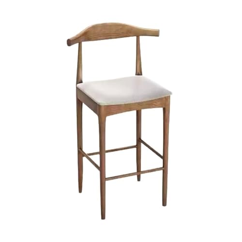 Xumh2024-3 Barhocker Tresenhocker Einfacher Barstuhl aus Holz mit Rückenlehne for Zuhause, Restaurant, Bar, Balkon, Hochstuhl Moderner Barstuhl Küchenhocker von Xumh2024-3
