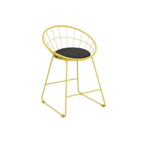 Xumh2024-3 Barhocker Tresenhocker Kleiner Barstuhl aus Eisen, einfache Küchenbar, Milchteeladen, Heimhochstuhl, Mehrfarbig optional Moderner Barstuhl Küchenhocker(Yellow) von Xumh2024-3