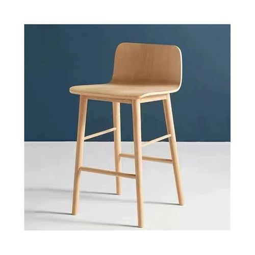 Xumh2024-3 Barhocker Tresenhocker Original Holzfarbe Hoher Hocker Bar Restaurant Haushalt Holz Hoher Stuhl Multi-Size Optional Moderner Barstuhl Küchenhocker(Mittel) von Xumh2024-3
