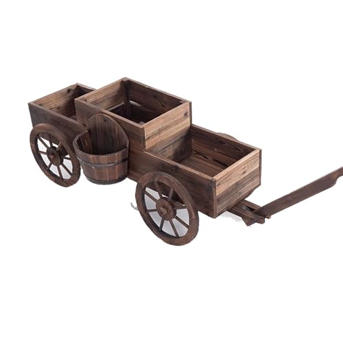 Xumh2024-3 Blumentöpfe Kreative Holz drehbare vierrädrige Blumentöpfe Blumenwagen Blumenkasten Außenterrasse dekorativer Blumenständer für Kakteen und Sukkulenten Xumh2024-3 Blumentöpfe Kreative Holz drehbare vierrädrige Blumentöpfe Blumenwagen Blumenkasten Außenterrasse dekorativer Blumenständer für Kakteen und Sukkulenten von Xumh2024-3
