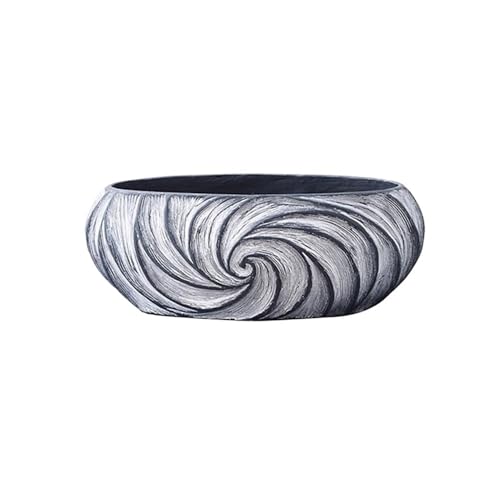 Xumh2024-3 Blumentöpfe Spiralförmiger strukturierter Pflanzer mit Drainagelöchern, Fiberglas-Pflanzbehälter, 13,3-Zoll-Pflanzgefäß, for Home-Office-Fenster für Kakteen und Sukkulenten Xumh2024-3 Blumentöpfe Spiralförmiger strukturierter Pflanzer mit Drainagelöchern, Fiberglas-Pflanzbehälter, 13,3-Zoll-Pflanzgefäß, for Home-Office-Fenster für Kakteen und Sukkulenten von Xumh2024-3