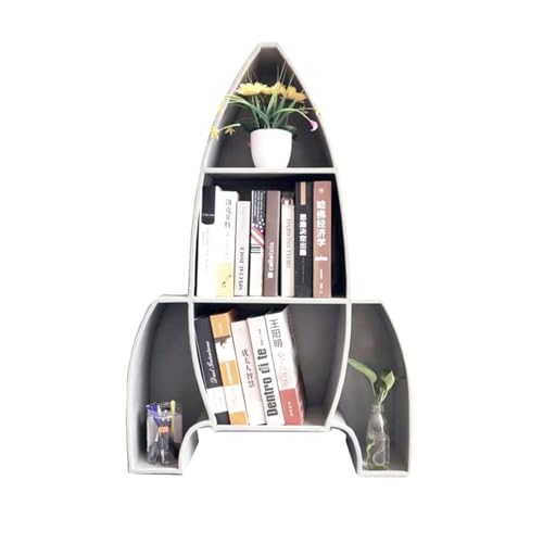 Xumh2024-3 Bücherregal Wohnzimmermöbel Kreatives Bücherregal aus Eisen, Bodenbücherregal, Raketenregal, Wandregal for Aufhängen im Zimmer für Wohnzimmer,Schlafzimmer(72X20X120CM) von Xumh2024-3