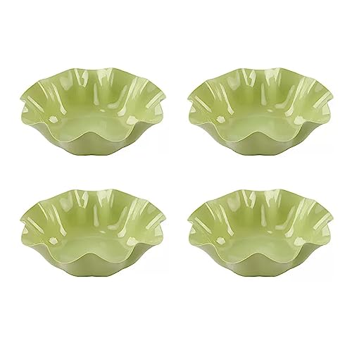 Xumh2024-3 Küchenzubehör 4 PCS Obsttablett Home Wohnzimmer Obsttablett Moderner einfacher Couchtisch Snacktablett Kreatives Obsttablett Trockenobsttablett für Snacks(Green) von Xumh2024-3