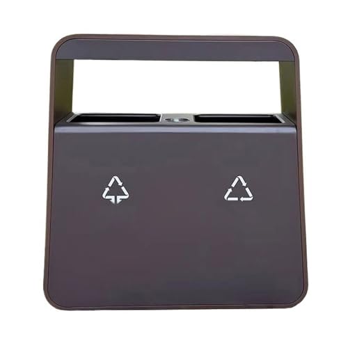 Xumh2024-3 Mülltrennsysteme Kreativität Outdoor Minimalismus Mülleimer Doppelbox Öffentlicher Bereich Metallabfallbehälter(Schwarz) von Xumh2024-3