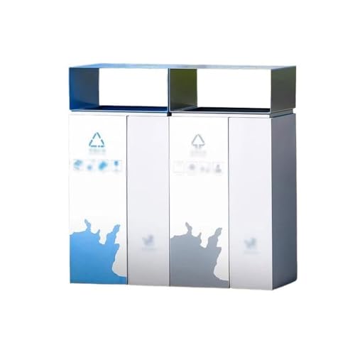 Xumh2024-3 Mülltrennsysteme Öffentlicher Bereich Drei klassifizierte Mülleimer Outdoor Scenic Spot Metall Mülleimer von Xumh2024-3
