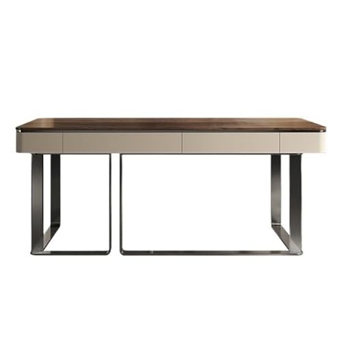 Xumh2024-3 Schreibtisch Moderner Chefschreibtisch mit Stauraum, Stabiler Metallrahmen, Schreibtisch-Arbeitsplatz for das Home Office Schubladen Computertisch(L) von Xumh2024-3