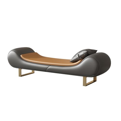 Xumh2024-3 Sitzbank Polsterbank Leichter Luxus-Bett-Endhocker, Schlafzimmer-Chaiselongue, Bettbank, Wohnzimmer, kleines Sofa, Fußstütze, Schuhbank Sitzhocker Schlafzimmer(Dark Gray) von Xumh2024-3