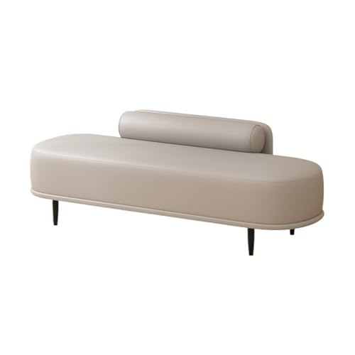 Xumh2024-3 Sitzbank Polsterbank Nachttischbank for Schlafzimmer, leichte Luxus-Schuhbank, Lange Bank for den Eingang, Schuhbank for, Garderobe, Sofabank Sitzhocker Schlafzimmer(Light Gray,Groß) von Xumh2024-3