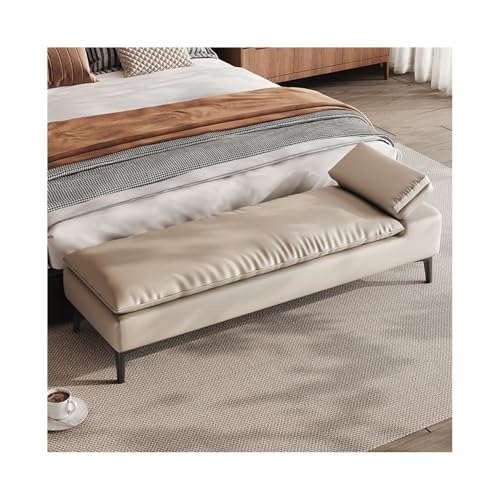Xumh2024-3 Sitzbank Polsterbank Schlafzimmer Nachttisch Hocker High-End Couch Kleiderbank Lange Bank Garderobe Sofa Wohnzimmer Sitzhocker Schlafzimmer(Beige) von Xumh2024-3