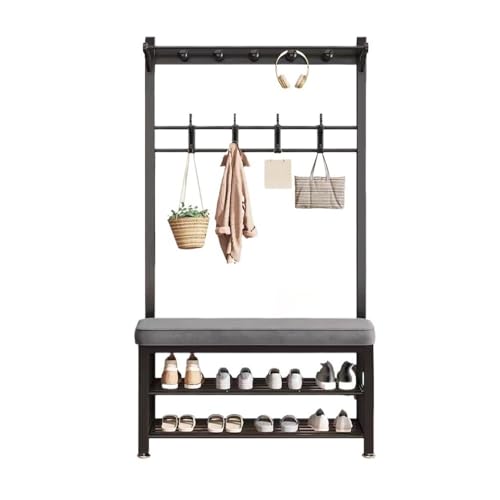 Xumh2024-3 Stabile Unterstützung Garderobenständer Haushalt Einfacher Multifunktionaler Schuhwechselhocker Veranda Aufbewahrung Kleidung Boden Vertikal Türöffnung(60cm) von Xumh2024-3