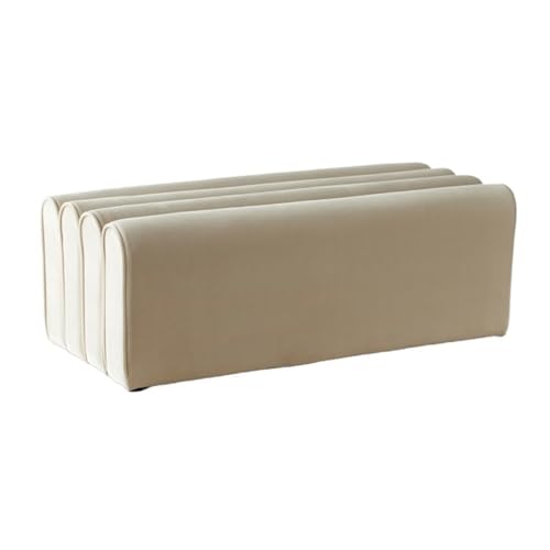 Xumh2024-3 Stabile Unterstützung Home Doorway Entry Schuhwechselhocker Moderner Garderoben-Rechteckhocker Nachttischhocker Bekleidungsgeschäft Sofahocker Eingangstür Schuhbank(Beige) von Xumh2024-3