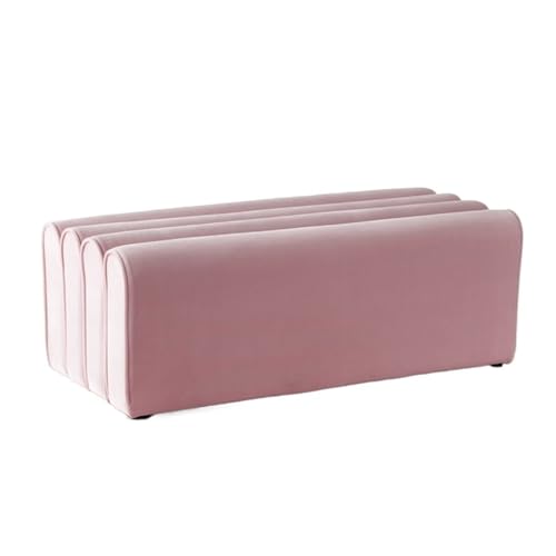 Xumh2024-3 Stabile Unterstützung Home Doorway Entry Schuhwechselhocker Moderner Garderoben-Rechteckhocker Nachttischhocker Bekleidungsgeschäft Sofahocker Eingangstür Schuhbank(Pink) von Xumh2024-3