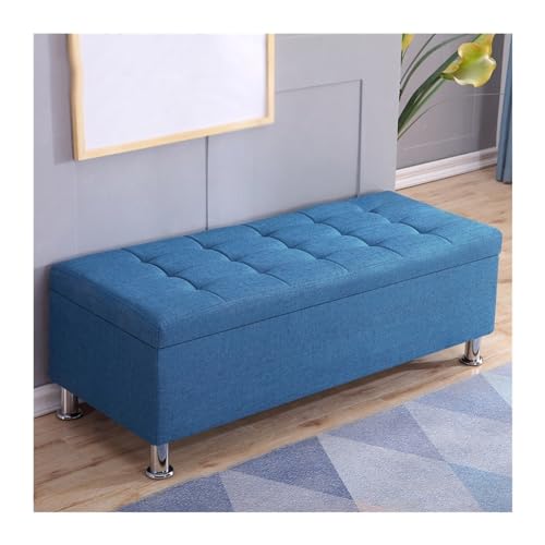 Xumh2024-3 Stabile Unterstützung Rechteckiger Sofahocker, Schuhputzhocker, Nachttischhocker, multifunktionaler Aufbewahrungshocker, Hocker for Ankleidezimmer, Umkleidekabine(Blue,40 * 40 * 40cm) von Xumh2024-3
