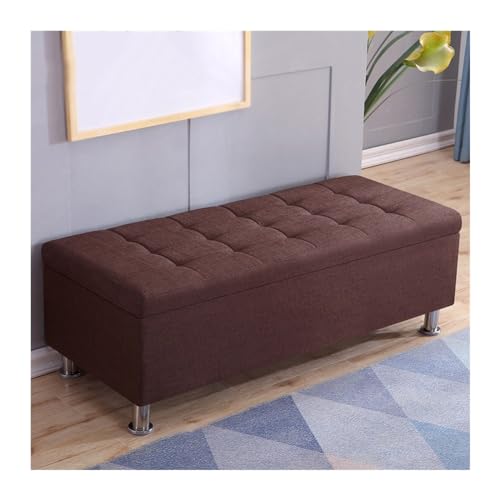 Xumh2024-3 Stabile Unterstützung Rechteckiger Sofahocker, Schuhputzhocker, Nachttischhocker, multifunktionaler Aufbewahrungshocker, Hocker for Ankleidezimmer, Umkleidekabine(Bruin,30 * 30 * 35cm) von Xumh2024-3