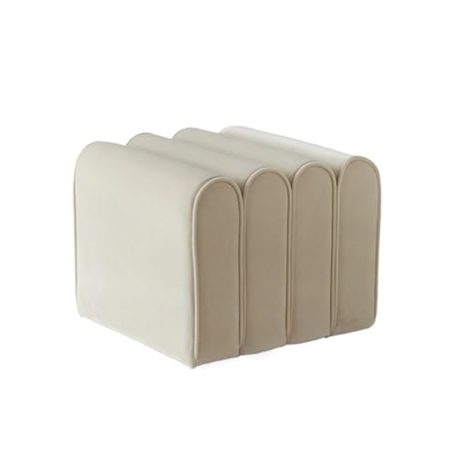 Xumh2024-3 Stabile Unterstützung Schuhbank for den Eingangsbereich, Moderne Garderobe, quadratischer Hocker, Nachttischhocker, Bekleidungsgeschäft, Sofahocker, Schuhbank for die Eingangstür(Beige) von Xumh2024-3