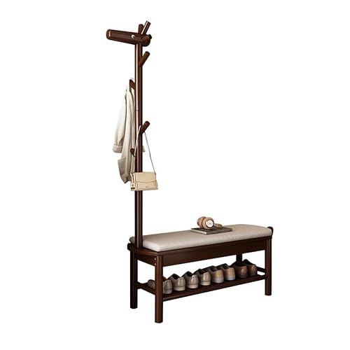 Xumh2024-3 Stabile Unterstützung Schuhwechselhocker aus Massivholz for den Eingangsbereich, for den Hauseingang, for die Veranda, for den Eingangsbereich, mit integriertem Kleiderbügel Xumh2024-3 Stabile Unterstützung Schuhwechselhocker aus Massivholz for den Eingangsbereich, for den Hauseingang, for die Veranda, for den Eingangsbereich, mit integriertem Kleiderbügel von Xumh2024-3