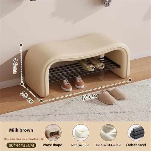 Xumh2024-3 Stabile Unterstützung Schuhwechselhocker for den Hauseingang, Schuhregal, integrierter Eingangshocker(80cm) von Xumh2024-3