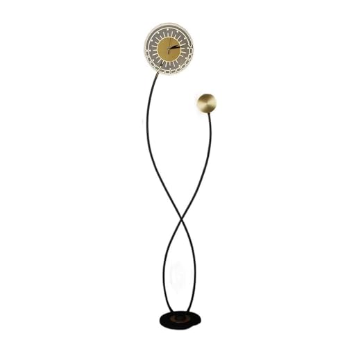 Xumh2024-3 Standuhr Stehlampe Wohnzimmer Sofa Seitenlicht Luxus Design Schlafzimmer Ins Stil Neue Nachttischlampe Led Atmosphäre Uhr 2023 Uhren fürs Wohnzimmer von Xumh2024-3