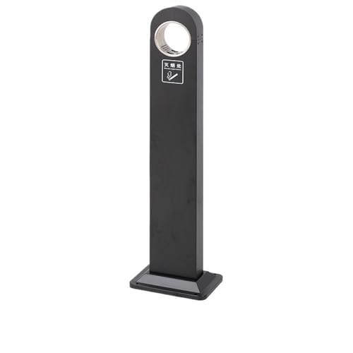 Xumh2024-3 Stehender Aschenbecher Silber/Schwarz Regenfester Edelstahl-Stand-Aschesäulen-Zigarettenlöschereimer for den Außenbereich(Schwarz) von Xumh2024-3
