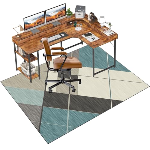 Teppich-Stuhlmatte/Gaming Teppich Stuhlunterlage/Bürostuhl Unterlage Teppich/Bodenschutzmatte für Hartböden/schreibtischstuhl unterlage für Laminat/Bürostuhl Matte für Bodenschutz 180 x 230 cm von XunZheng