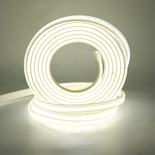 XUNATA COB LED Streifen, 220V 288leds/m Superhell Hohe Dichte, Kein Bleidraht, Flexibles COB LED Lichtband Strip für Schlafzimmer Küche DIY Innendekoration (Weiß, 0.5M) von XUNATA