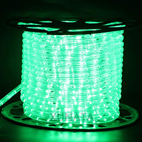 XUNATA 220V-240V LED Lichterschlauch Licht Leiste 36LEDs/m IP65 Wasserdicht Schlauch Seil Lichter für Innen Außen Garten Party Weihnachten Deko（Grün，10M von XUNATA