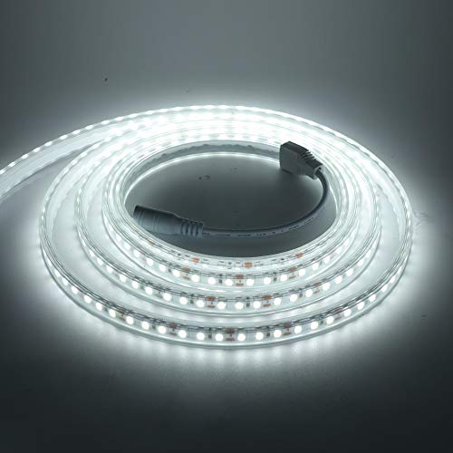 XUNATA LED Streifen 12V SMD 2835 Wasserfest IP67 LED Lichtband, 20-22LM/LED Kein Selbstklebend Flexible LED Strip Stripe Leiste (Weiß, 1M) von XUNATA