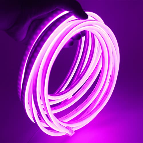 XUNATA Neon LED Strip Streifen, 12V 2835 120leds/m Diffusion Flex LED Lichtband Schlauch (Violett, 0.5M) von XUNATA