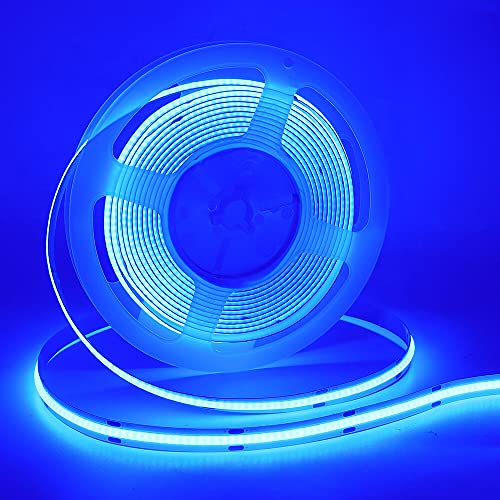 XUNATA USB COB LED Streifen 320 LEDs/m Superhell Hohe Dichte Selbstklebend Flexibles 5V COB LED Lichtband Strip für Schlafzimmer Küche Home Innendekoration (Blau, 4M) von XUNATA
