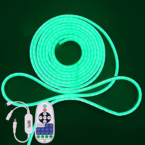 Xunata WiFi Neon LED Streifen, 12V 5M Grün Wasserdicht Diffusion Neon Flex LED Lichtband Lichtschlauch, Smart App Control, Musiksync, mit Fernbedienung, Kompatibel mit Alexa Google Assistant von XUNATA