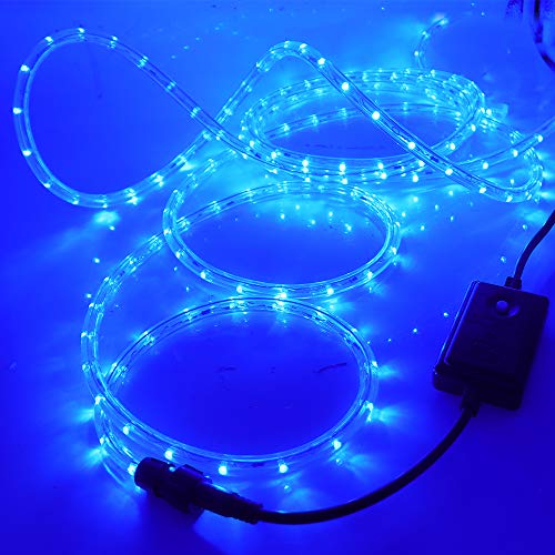 XUNATA 220V LED Lichterschlauch Licht Leiste 36LEDs/m IP65 Wasserdicht Schlauch Seil Lichter mit Controller für Innen Außen Garten Party Weihnachten Deko (Blau, 10M) von XUNATA