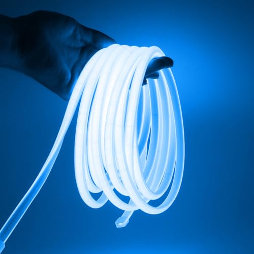 XUNATA COB Neon LED Streifen, 230V 288leds/m Superhell Hohe Dichte, Diffusion Flex LED Schlauch für Heim DIY Festival Dekoration (Eisblau, 3M) von XUNATA