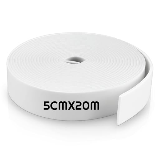 Xuniea 2 Selbstklebend für Ausgleichsmasse Randdämmung Behnfugenband Randdämmstreifen Weiß Estrich Randdämmstreifen Selbstklebend Dehnfugenband Trennwandband Fußbodenheizung(2,5 cm x 10 m) von Xuniea