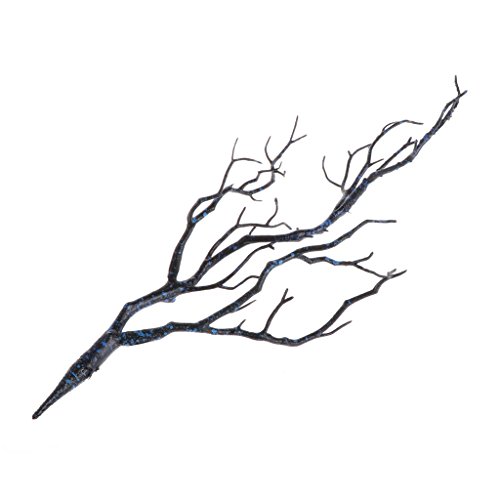 Xuniu Künstliche Pflanzen Getrocknete Baum Kunststoff Pfau Coral Zweige Hochzeit Dekoration Blau 36 cm von Xuniu