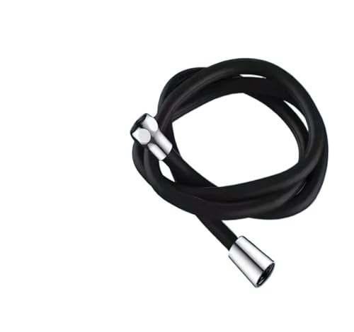 Xuro 1,5 m 2 3 Silikon-Duschkopfschlauch, flexibles Anti-Wicklungsrohr, leistungsstarker Hochdruck-Duschschlauch, Badezimmer-Wasserhahn-Zubehör(Black,2M) von Xuro